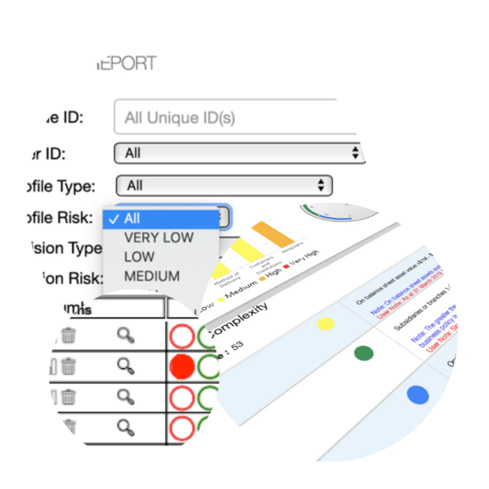 screenshot of AML360 Dashboard
